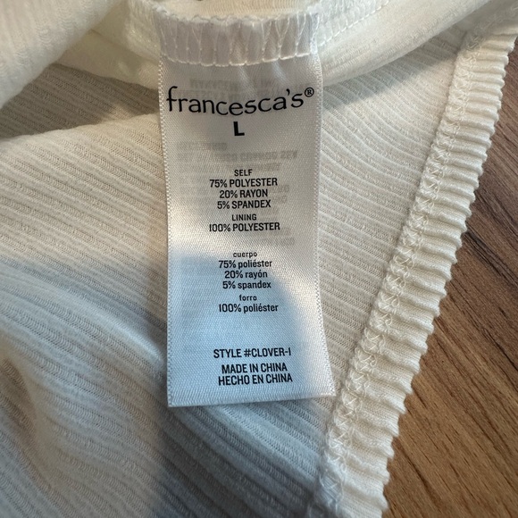 Francesca's Collections Cream/white Long Sleeve Blouse - Picture 4 of 4